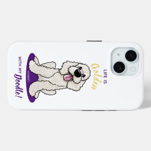 KiniArt Life is Golden DOODLE Case-Mate iPhone Case (Achterkant (horizontaal))