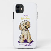 KiniArt Life is Golden DOODLE Case-Mate iPhone Case (Achterkant)