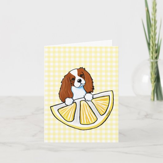 KiniArt Life Lemons Cavalier Card Bedankkaart (Voorkant)