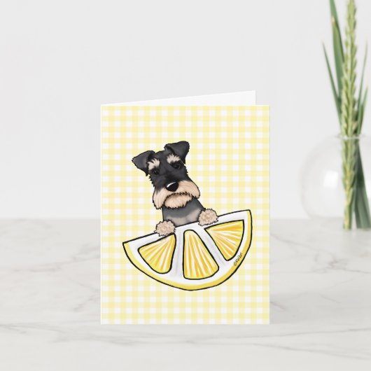 KiniArt Life Lemons Schnauzer Kaart (Voorkant)