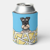 KiniArt Life Lemons Schnauzer Koelbox Blikjeskoeler (Blikje Achterkant)