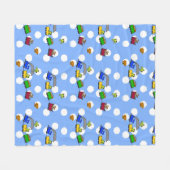 KiniArt Little Boys Trains Fleece Deken (Voorkant (Horizontaal))
