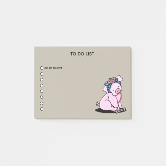 KiniArt Little Piggies Note Pad (Voorkant)