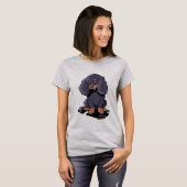 KiniArt Long-haring Dachshund T-shirt (Voorkant volledig)