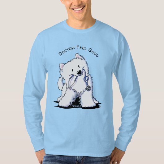 KiniArt Love Doctor Samoyed T-shirt (Voorkant)