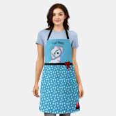 KiniArt Maltese All-Over Print Apron Schort (Gedragen)