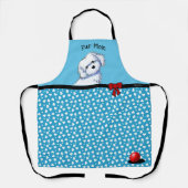KiniArt Maltese All-Over Print Apron Schort (Voorkant)