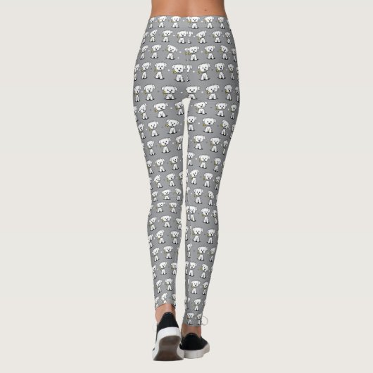 KiniArt Maltese Dog-Leggings Leggings (Achterkant)