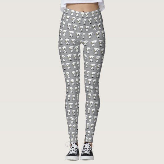 KiniArt Maltese Dog-Leggings Leggings (Voorkant)