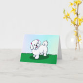 KiniArt Maltese - Hartelijk dank - Kaart (Gele Bloem)