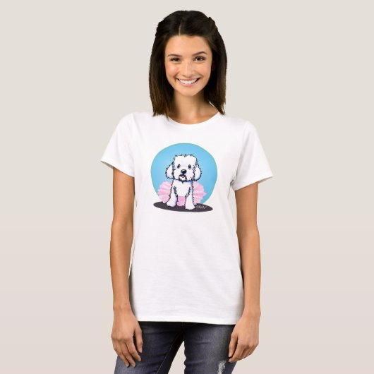 KiniArt Maltese in Tutu T-shirt (Voorkant volledig)