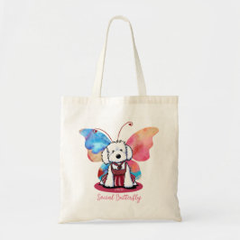 KiniArt Maltese vlinder Tote Bag