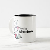 KiniArt Maltipoo Tweekleurige Koffiemok (Voorkant links)