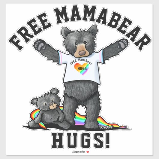KiniArt Mama Beer Hugs Sticker (Vel)