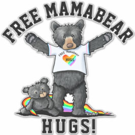KiniArt Mama Beer Hugs Sticker