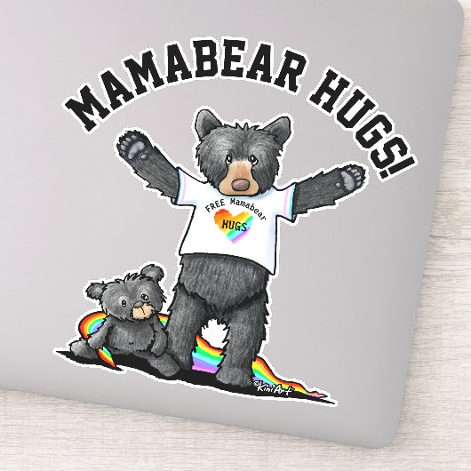 KiniArt Mamabeer Hugs Sticker (Detail)