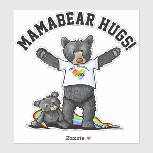 KiniArt Mamabeer Hugs Sticker (Vel)