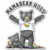 KiniArt Mamabeer Hugs Sticker (Voorkant)
