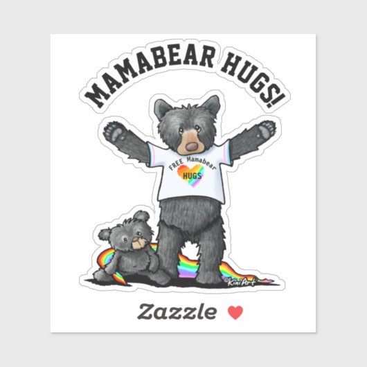 KiniArt Mamabeer Hugs Sticker (Vel)