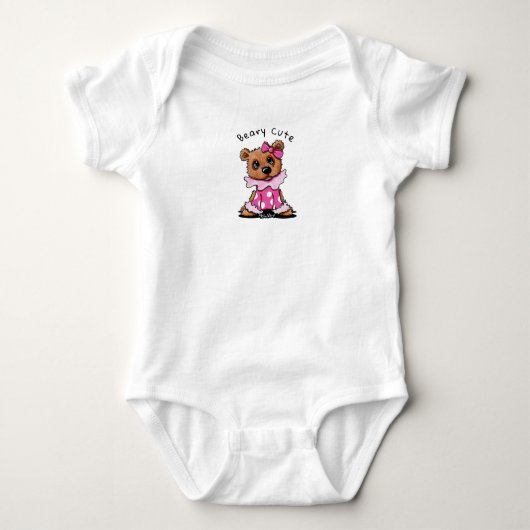 KiniArt Meisjesbeer Romper (Voorkant)