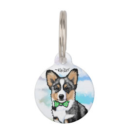 KiniArt Merle Corgi Huisdierpenning