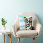 KiniArt Merle Corgi Kussen (Stoel)