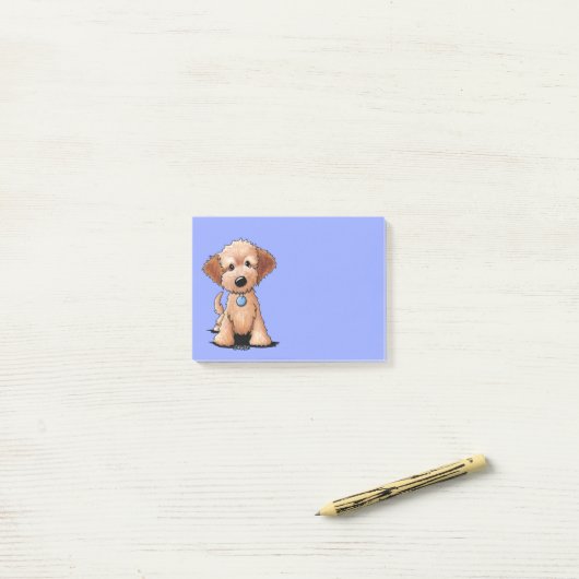 KiniArt Mini Goldendole Post-it® Notes (Op bureau)
