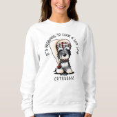 KiniArt Mini Schnauzer kerstshirt Trui (Voorkant)