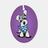 KiniArt Mini Schnauzer Metalen Ornament (Voorkant links)
