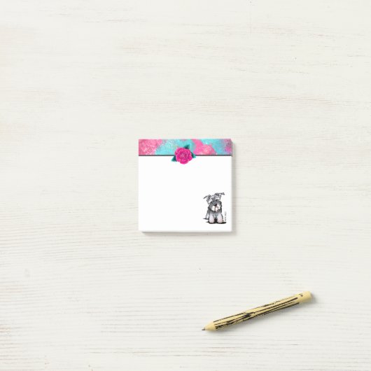 KiniArt Mini Schnauzer Post-it® Notes (Op bureau)