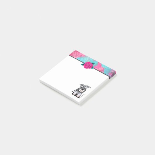 KiniArt Mini Schnauzer Post-it® Notes (Schuin)