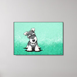 KiniArt Miniature Schnauzer Canvas Afdruk