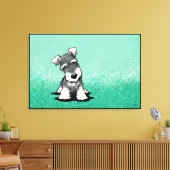 KiniArt Miniature Schnauzer Canvas Afdruk (Insitu (Woonkamer))