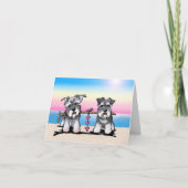 KiniArt Miniature Schnauzers Wenskaart Kaart (Voorkant)