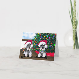 KiniArt Miniatuur Schnauzer-kerstkaart Feestdagen Kaart