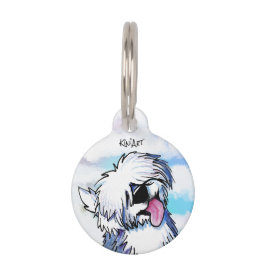 KiniArt Old English Sheepdog Huisdier ID Tag Huisdierpenning