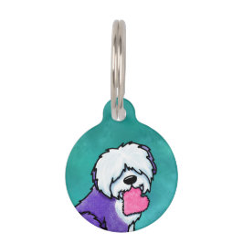 KiniArt Old English Sheepdog Huisdier ID Tag Huisdierpenning