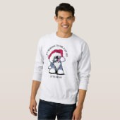 KiniArt Old English Sheepdog Kerstmis Trui (Voorkant volledig)