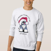 KiniArt Old English Sheepdog Kerstmis Trui (Voorkant)