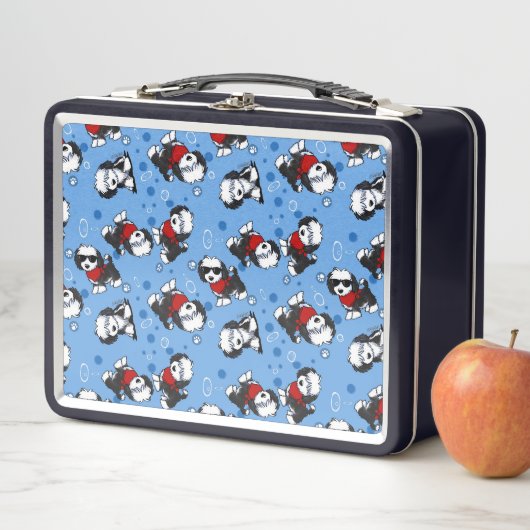 KiniArt Old English Sheepdog Lunchbox (In situ)