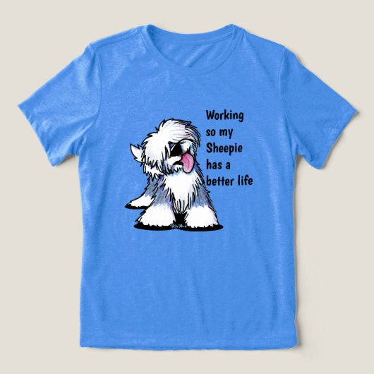 KiniArt Old English Sheepdog T-Shirt (Design voorkant)