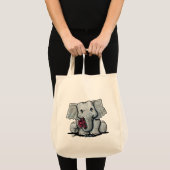 KiniArt Olifant Boodschappentas Tote Bag (Voorkant (product))
