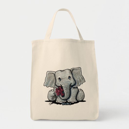 KiniArt Olifant Boodschappentas Tote Bag (Voorkant)