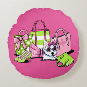 KiniArt Olivia Girlie Dingen Westie Rond Kussen