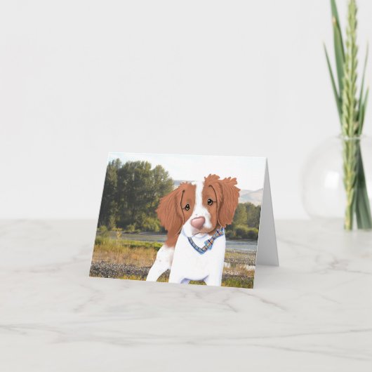 KiniArt Oranje Brittany Card Kaart (Voorkant)