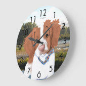 KiniArt Oranje Brittany Dog Clock Grote Klok (Hoek)