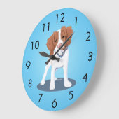 KiniArt Oranje Brittany Hond Klok (Hoek)