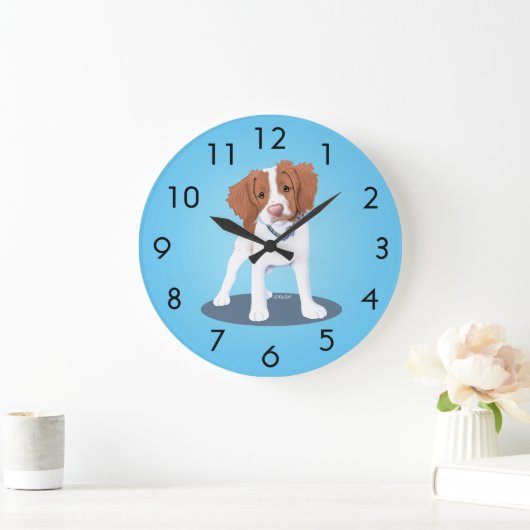 KiniArt Oranje Brittany Hond Klok (Huis)