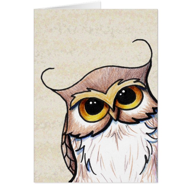 KiniArt Owl Kaart (Voorkant)