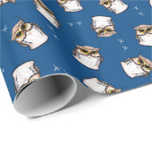 KiniArt Owl Wrapping Paper Cadeaupapier (Rol Hoek)